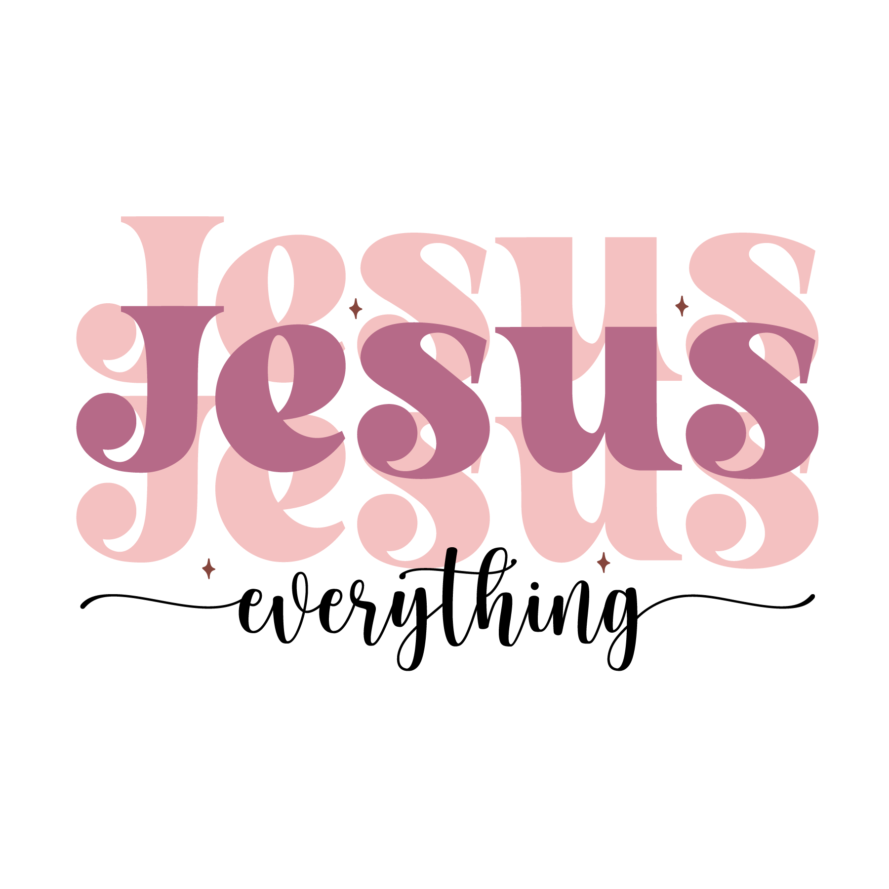 Inspirational Quote "Jesus Everything, Great Sticker" Motivational Sticker Vinyl Decal Motivation Stickers- 5" Vinyl Sticker Waterproof