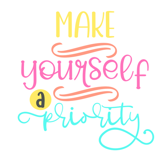 Inspirational Quote Make Yourself A Priority Motivational Sticker Vinyl Decal Motivation Stickers- 5" Vinyl Sticker Waterproof