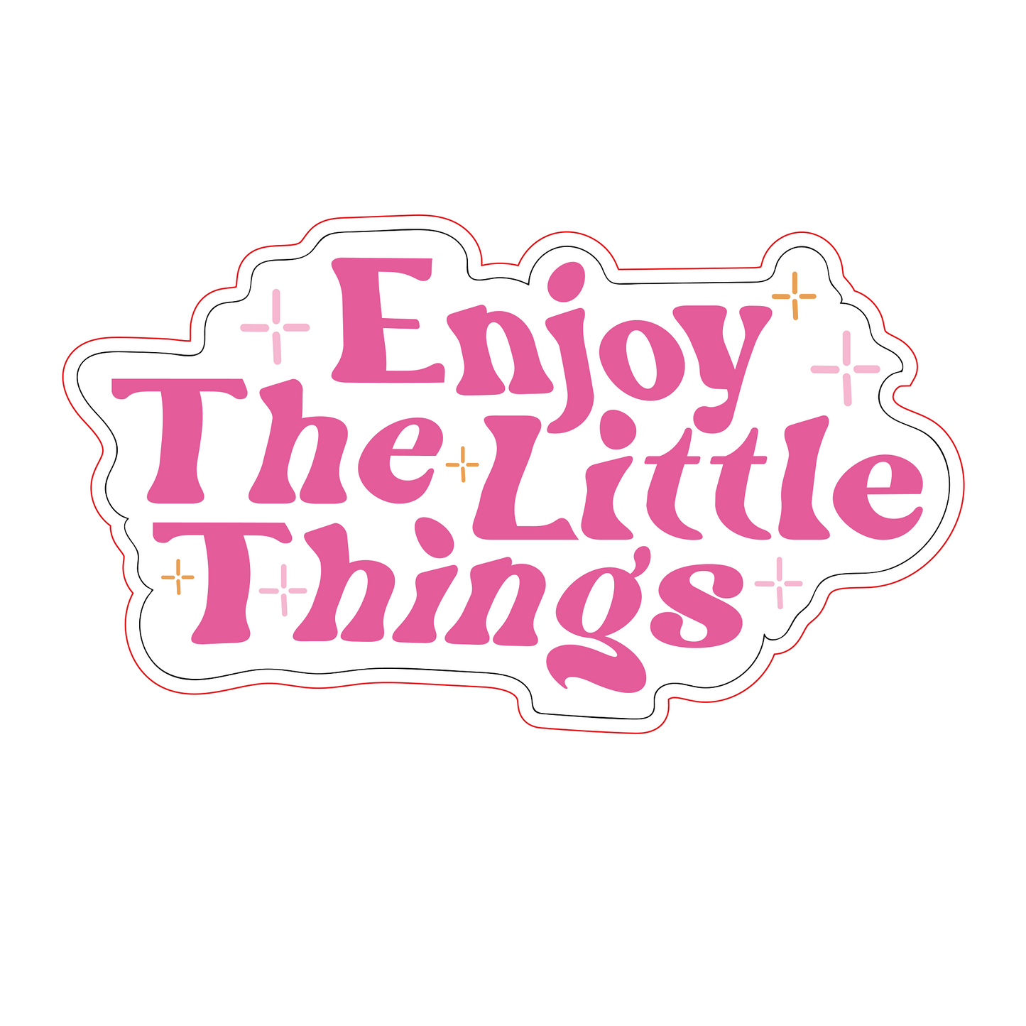 Inspirational Quote Enjoy The Little Things Motivational Sticker Vinyl Decal Motivation Stickers- 5" Vinyl Sticker Waterproof