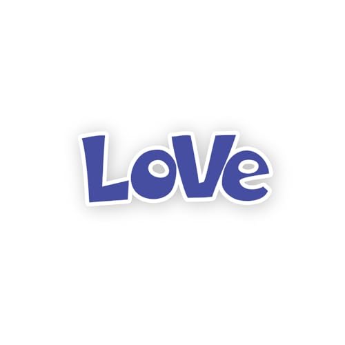 2 (Pieces) 3" and 5" Love Symbol Sticker, Waterproof Vinyl Decals for Many Purpose Like Cars, Trucks