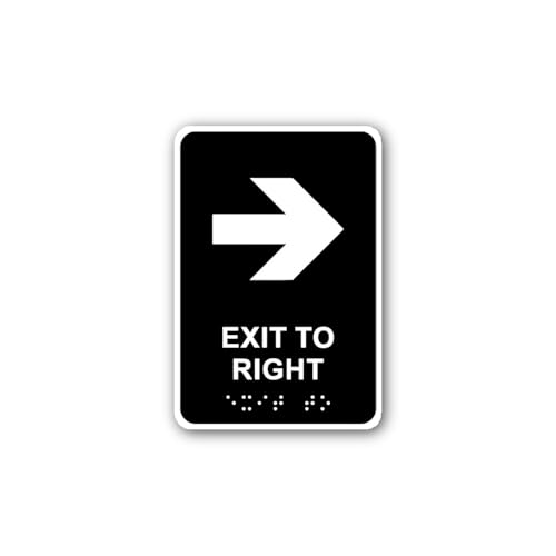 2 (Pieces) 3" and 5" EXIT with Left Arrow Sticker, Waterproof Vinyl Decals for Many Purpose Like Car