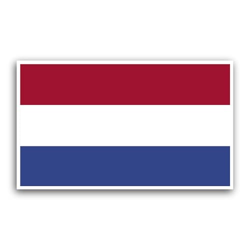 2 (Pieces) 3" and 5" Netherlands Flag Sticker, Waterproof Vinyl Decals for Many Purpose Like Cars, T