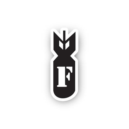 2 (Pieces) 3" and 5" F Bomb Icon Sticker, Waterproof Vinyl Decals for Many Purpose Like Cars, Trucks