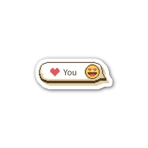 2 (Pieces) 3" and 5" Pixelated Crush Sticker, Waterproof Vinyl Decals for Many Purpose Like Cars, Tr
