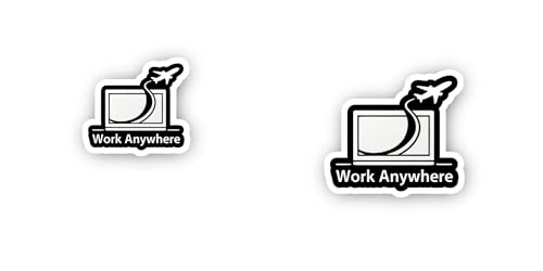 2 (Pieces) 3" and 5" Work Hard, Be Happy Sticker, Waterproof Vinyl Decals for Many Purpose Like Cars