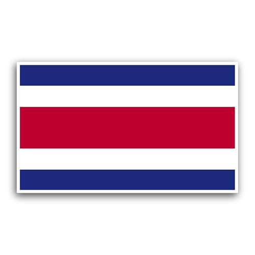 2 (Pieces) 3" and 5" Costa Rica Flag Sticker, Waterproof Vinyl Decals for Many Purpose Like Cars, Tr
