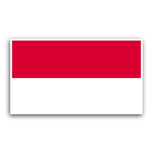 2 (Pieces) 3" and 5" Monaco Flag Sticker, Waterproof Vinyl Decals for Many Purpose Like Cars, Trucks