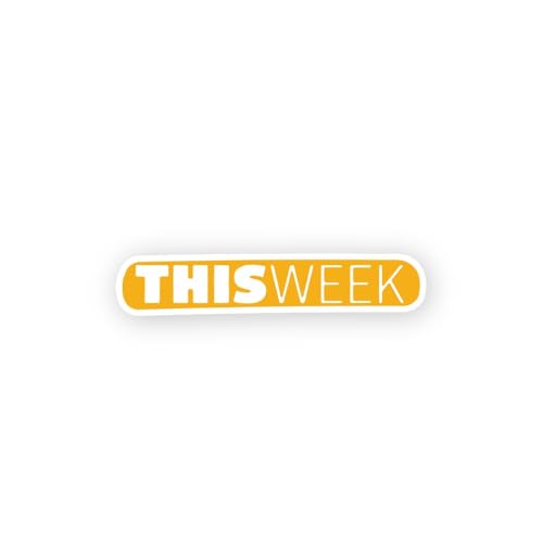 2 (Pieces) 3" and 5" This Week Sign Symbol Sticker, Waterproof Vinyl Decals for Many Purpose Like Ca