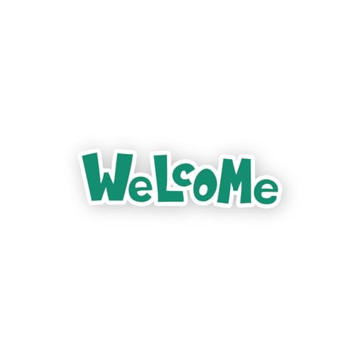 2 (Pieces) 3" and 5" Welcome Sign Sticker, Waterproof Vinyl Decals for Many Purpose Like Cars, Truck