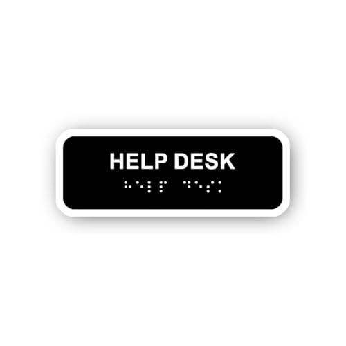 2 (Pieces) 3" and 5" Help Desk Sign Sticker, Waterproof Vinyl Decals for Many Purpose Like Cars, Tru