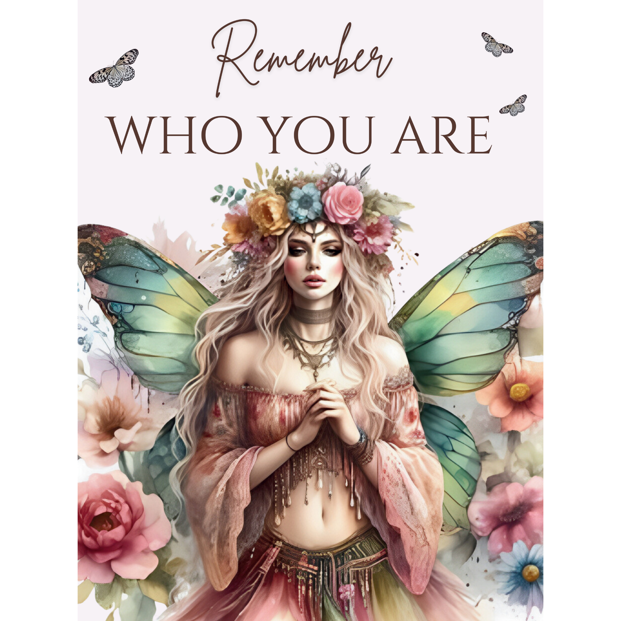 Vinyl Decal, Captivating Visual Piece Featuring a Graceful Figure Amidst Floral Elements, Designed t