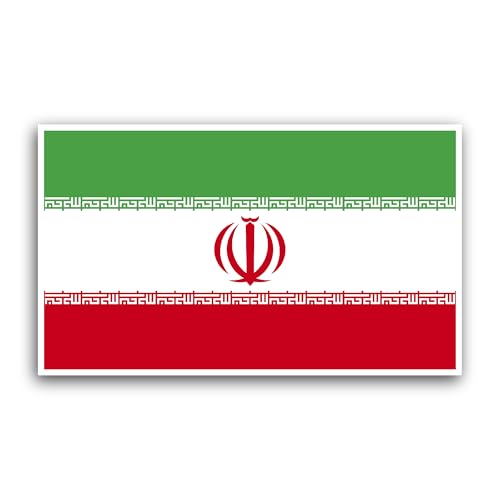 2 (Pieces) 3" and 5" Iran Flag Sticker, Waterproof Vinyl Decals for Many Purpose Like Cars, Trucks, 