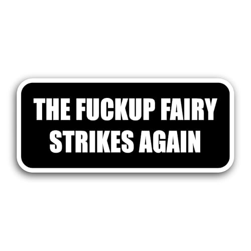 2 (Pieces) 3" and 5" Strikes Again Sticker, Waterproof Vinyl Decals for Many Purpose Like Cars, Truc