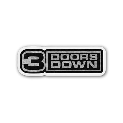 2 (Pieces) 3" and 5" 3 @ Doors Down Sticker, Waterproof Vinyl Decals for Many Purpose Like Cars, Tru
