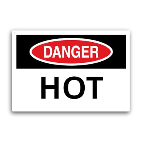 2 (Pieces) 3" and 5" Danger Sign - Hot Sticker, Waterproof Vinyl Decals for Many Purpose Like Cars, 