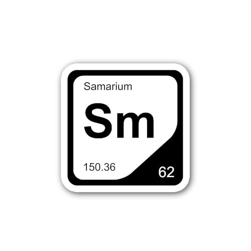 2 (Pieces) 3" and 5" SamariumSticker, Waterproof Vinyl Decals for Many Purpose Like Cars, Trucks, La