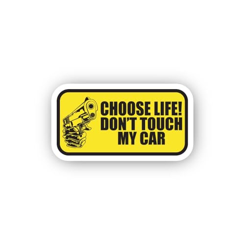 2 (Pieces) 3" and 5" Don't Touch My Car Warning Decal Sticker, Waterproof Vinyl Decals for Many Purp