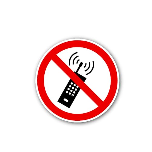 2 (Pieces) 3" and 5" Radio Signal Restriction Graphic Sticker, Waterproof Vinyl Decals for Many Purp