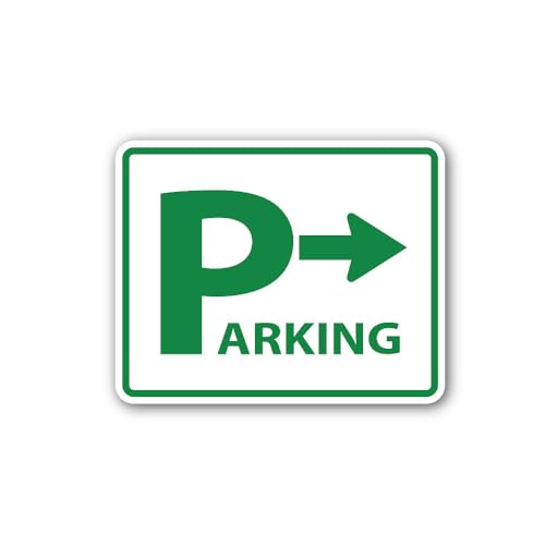 2 (Pieces) 3" and 5" PARKING Sticker, Waterproof Vinyl Decals for Many Purpose Like Cars, Trucks, La