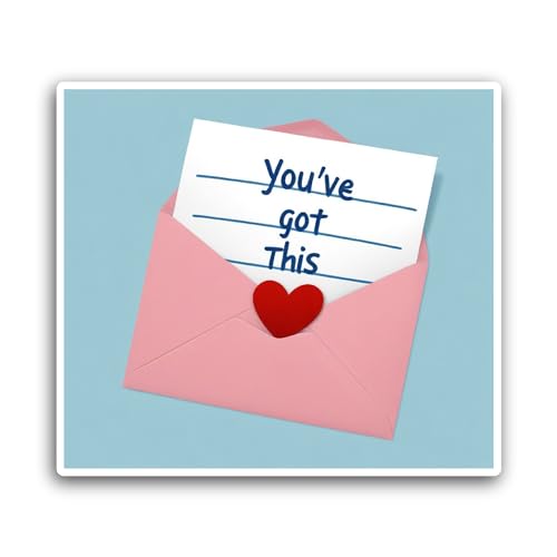 2 (Pieces) 3" and 5" Greeting Card Sticker, Waterproof Vinyl Decals for Many Purpose Like Cars, Truc