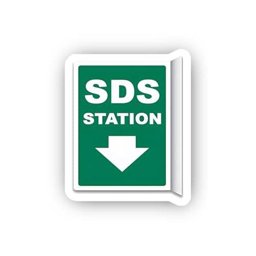 2 (Pieces) 3" and 5" SDS Station Directional Arrow SDS Station Directional Arrow Sticker, Waterproof