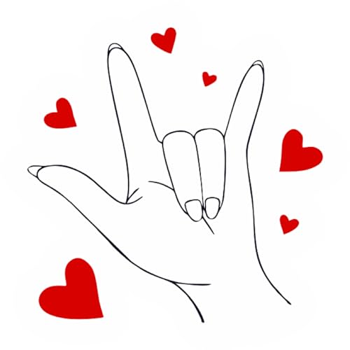Inspirational Quote I Love You,Hand Sign Motivational Sticker Vinyl Decal Motivation Stickers- Choos