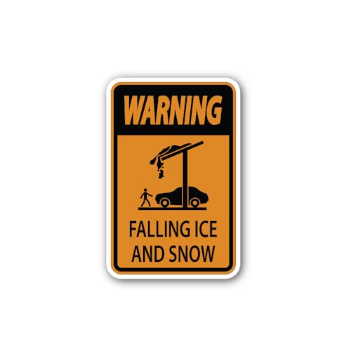 2 (Pieces) 3" and 5" Falling ICE and Sticker, Waterproof Vinyl Decals for Many Purpose Like Cars, Tr