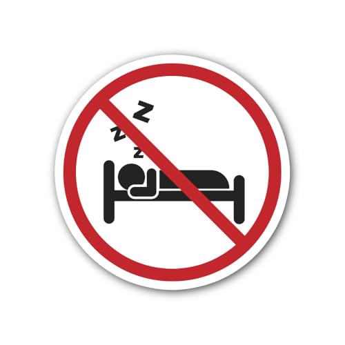 2 (Pieces) 3" and 5" Icon Sleep Sticker, Waterproof Vinyl Decals for Many Purpose Like Cars, Trucks,
