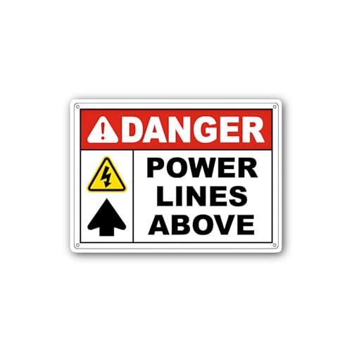 2 (Pieces) 3" and 5" High Voltage Warning with Up Arrow Sticker, Waterproof Vinyl Decals for Many Pu