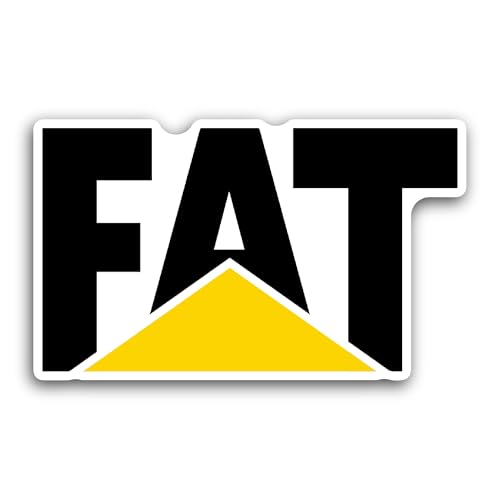 2 (Pieces) 3" and 5" Fat Sticker, Waterproof Vinyl Decals for Many Purpose Like Cars, Trucks, Laptop