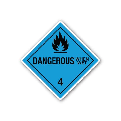 2 (Pieces) 3" and 5" Dangerous When 4 Sticker, Waterproof Vinyl Decals for Many Purpose Like Cars, T