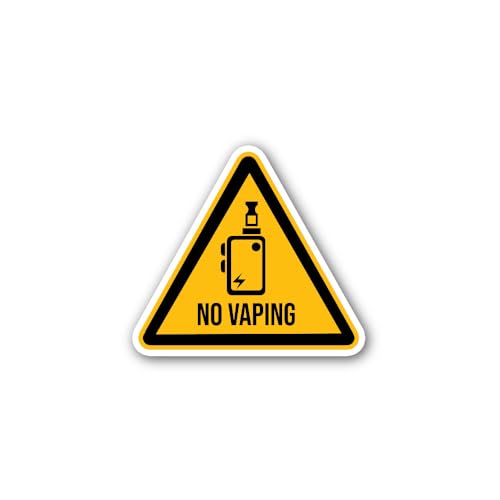 2 (Pieces) 3" and 5" NO Vaping Sticker, Waterproof Vinyl Decals for Many Purpose Like Cars, Trucks, 