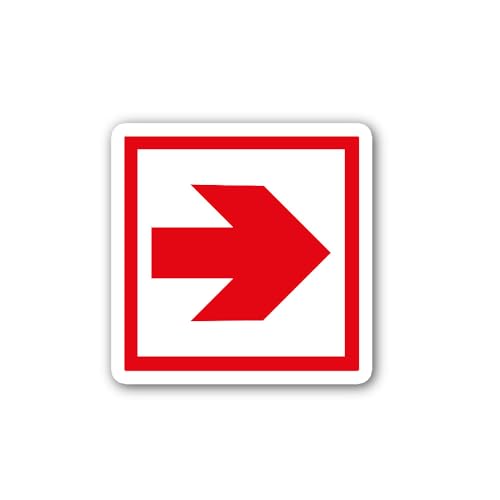 2 (Pieces) 3" and 5" Fire Arrow Right Sign Sticker, Waterproof Vinyl Decals for Many Purpose Like Ca