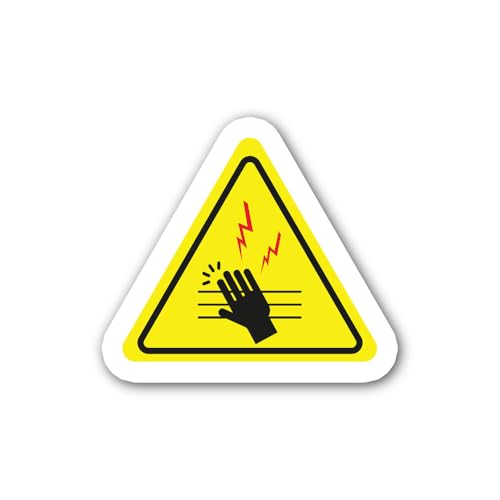 2 (Pieces) 3" and 5" Danger Electrocution Hazard Sign Sticker, Waterproof Vinyl Decals for Many Purp