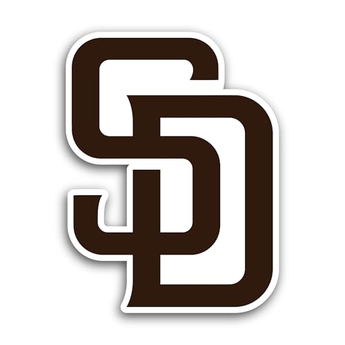 2 (Pieces) 3" and 5" San Dieg0 Padr3s Logo Sticker, Waterproof Vinyl Decals for Many Purpose Like Ca
