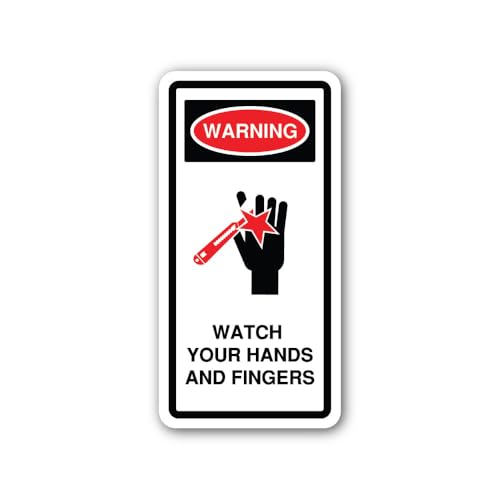 2 (Pieces) 3" and 5" Between Moving Columns Danger Sticker, Waterproof Vinyl Decals for Many Purpose