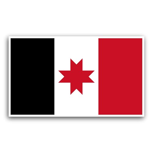 2 (Pieces) 3" and 5" Udmurtia Flag Sticker, Waterproof Vinyl Decals for Many Purpose Like Cars, Truc
