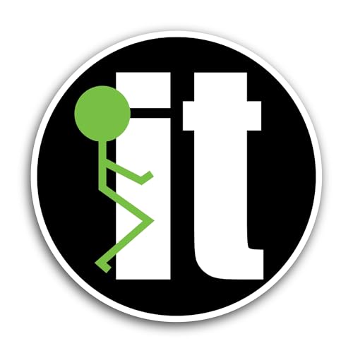 2 (Pieces) 3" and 5" It Sticker, Waterproof Vinyl Decals for Many Purpose Like Cars, Trucks, Laptops