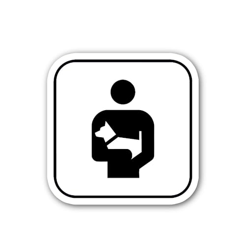 2 (Pieces) 3" and 5" Dogs Should be Carried Sticker, Waterproof Vinyl Decals for Many Purpose Like C