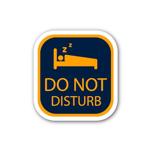 2 (Pieces) 3" and 5" Not be Interrupted Sign Sticker, Waterproof Vinyl Decals for Many Purpose Like 
