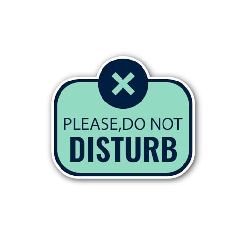 2 (Pieces) 3" and 5" Without Interruption Sign Sticker, Waterproof Vinyl Decals for Many Purpose Lik