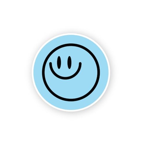 2 (Pieces) 3" and 5" Smaile face Sign Sticker, Waterproof Vinyl Decals for Many Purpose Like Cars, T