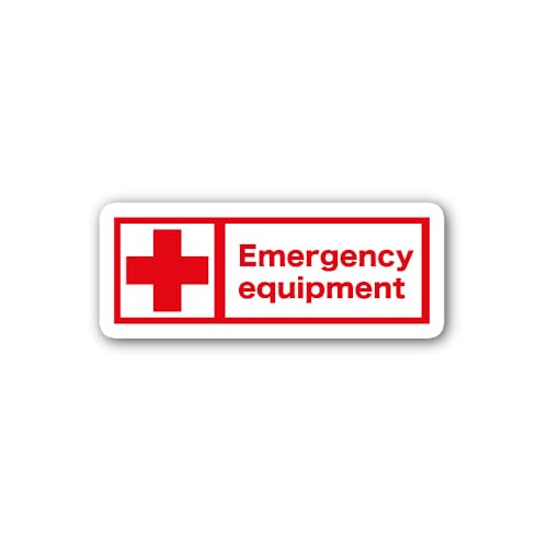 2 (Pieces) 3" and 5" Emergency Equipment Sticker, Waterproof Vinyl Decals for Many Purpose Like Cars
