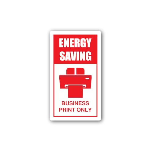 2 (Pieces) 3" and 5" Energy Saving Business Print ONLY Sign Sticker, Waterproof Vinyl Decals for Man