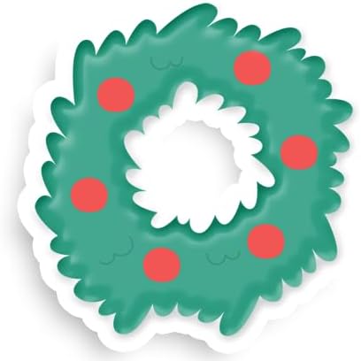 Inspirational Quote Christmas Wreath Motivational Sticker Vinyl Decal Motivation Stickers- 5" Vinyl Sticker Waterproof