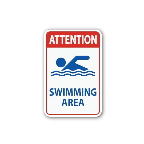 2 (Pieces) 3" and 5" SWIMMING Sticker, Waterproof Vinyl Decals for Many Purpose Like Cars, Trucks, L
