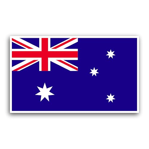2 (Pieces) 3" and 5" Australia Flag Sticker, Waterproof Vinyl Decals for Many Purpose Like Cars, Tru