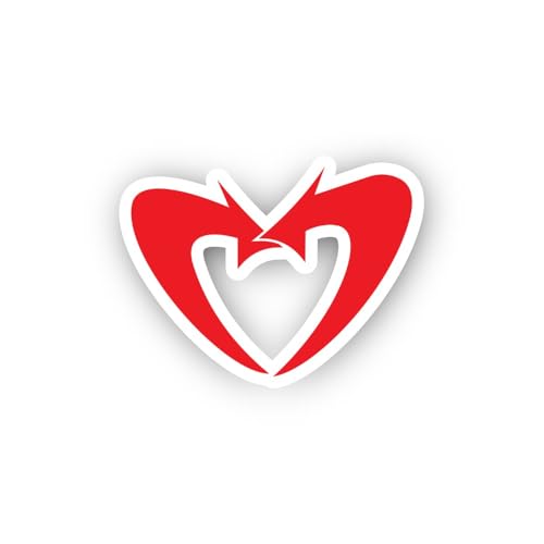2 (Pieces) 3" and 5" Heart Symbol Sticker, Waterproof Vinyl Decals for Many Purpose Like Cars, Truck