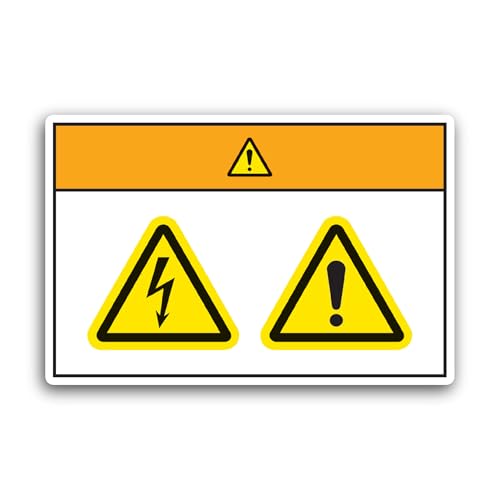 2 (Pieces) 3" and 5" Electrical Warning Label Sticker, Waterproof Vinyl Decals for Many Purpose Like