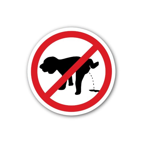 2 (Pieces) 3" and 5" Black Dogs Sign Sticker, Waterproof Vinyl Decals for Many Purpose Like Cars, Tr